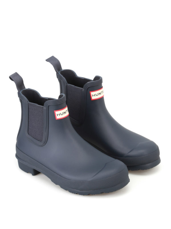 hunter chelsea boots navy