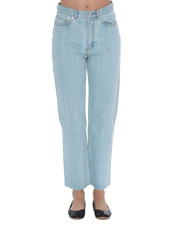 Five pocket relaxed crop jeans 