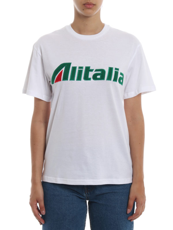 T-shirts Alberta Ferretti - Alitalia logo embroidery T-shirt - J070116721672