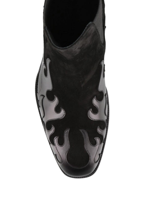 alexander mcqueen flame boots