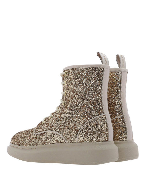 alexander mcqueen boots glitter