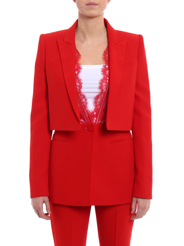 alexander mcqueen red blazer