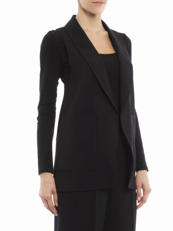 wool long vest womens