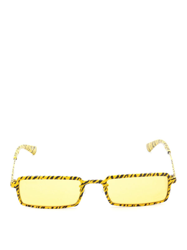 iKRIX BALENCIAGA: sunglasses - Zebra-striped rectangular sunglasses