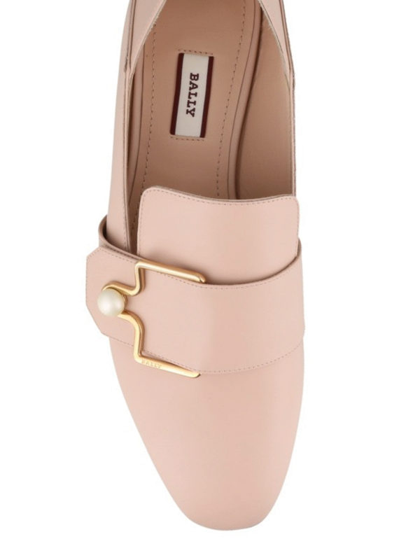 راحتی Bally - Maelle pearl embellishment pink loafers - 6225920
