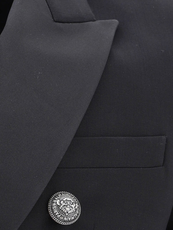 balmain blazer silver buttons