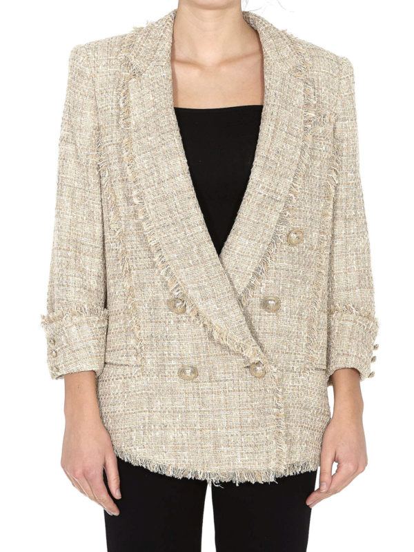 balmain jacket tweed