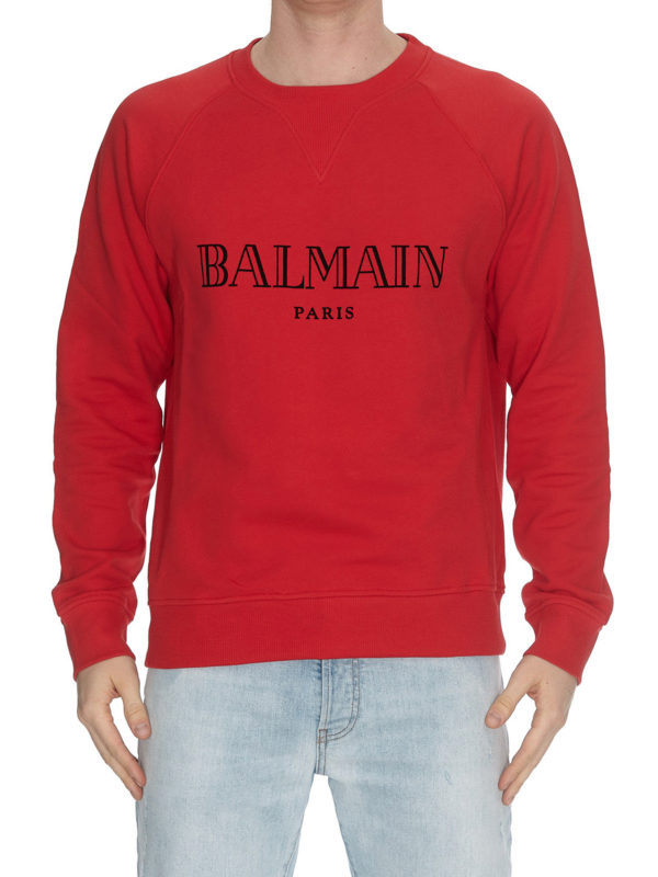 balmain sweatshirt red