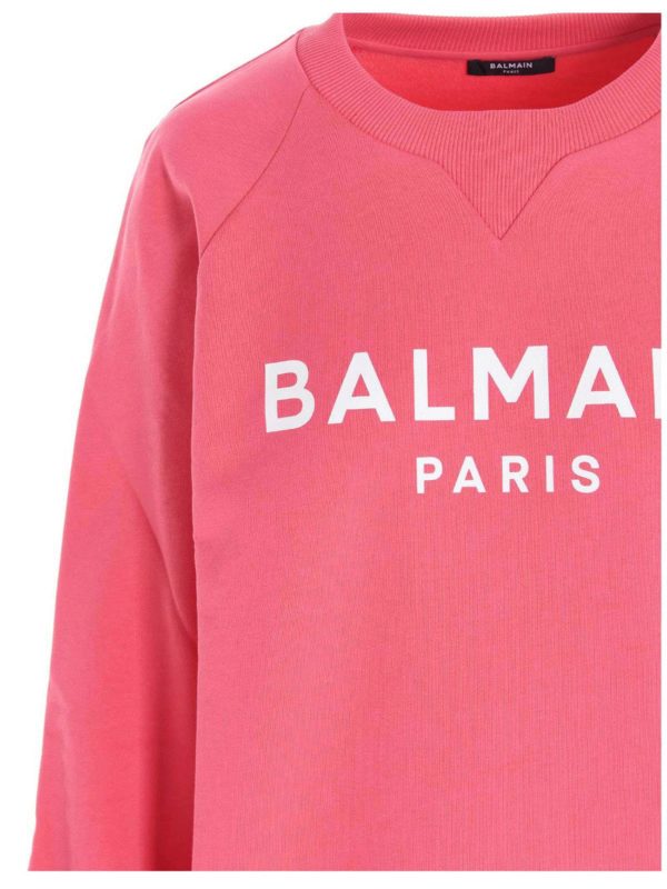 Logo printed sweatshirt in pink 
