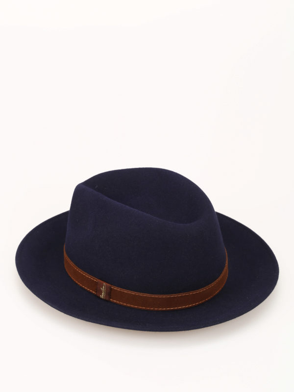 Borsalino - Alessandria blue felt hat - hats & caps - 3900600410