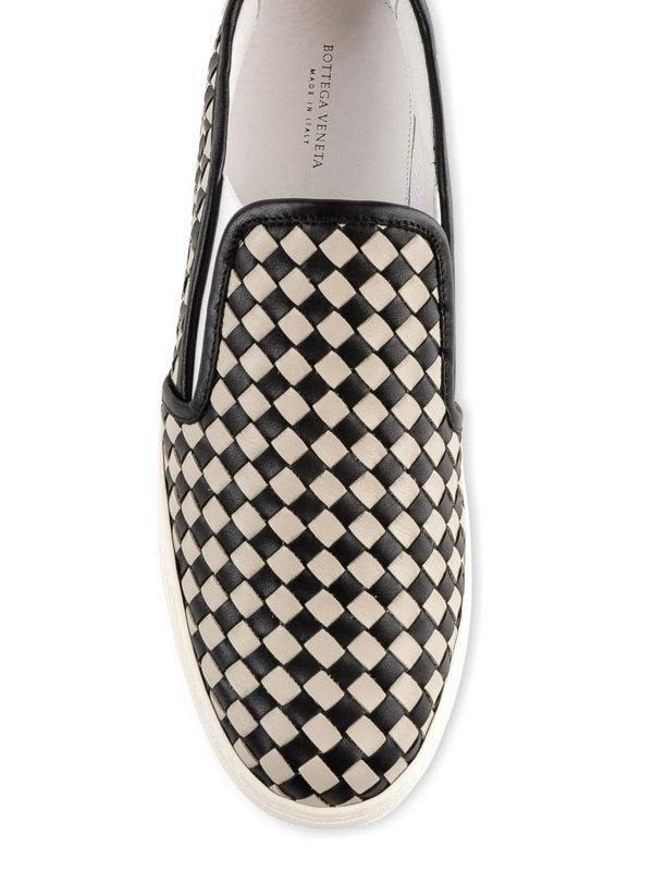 Trainers Bottega Veneta - Checker two-tone Intrecciato slip-ons -  522309VT3018405