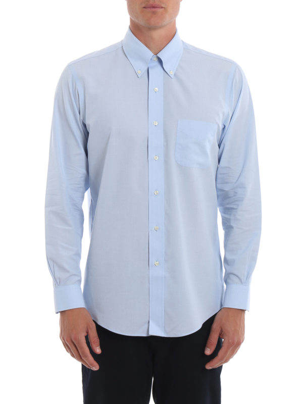 blue poplin cotton shirt 