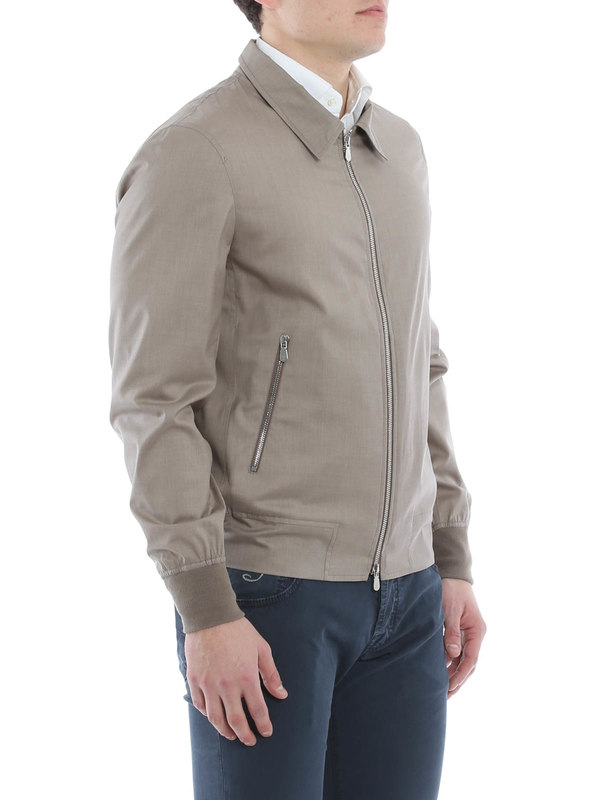 Wool and silk bomber jacket 