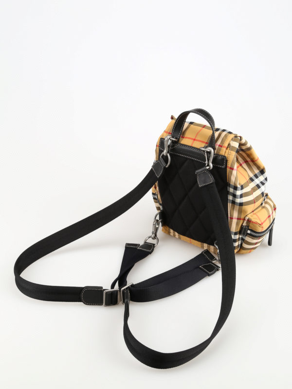 vintage check nylon backpack