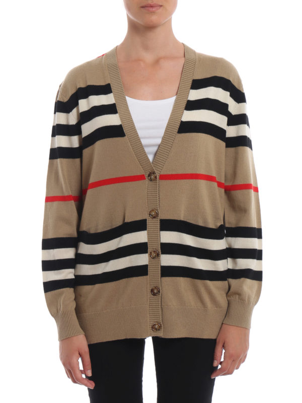 Cardigans Burberry - Scioto iconic stripe merino wool cardigan - 8016169