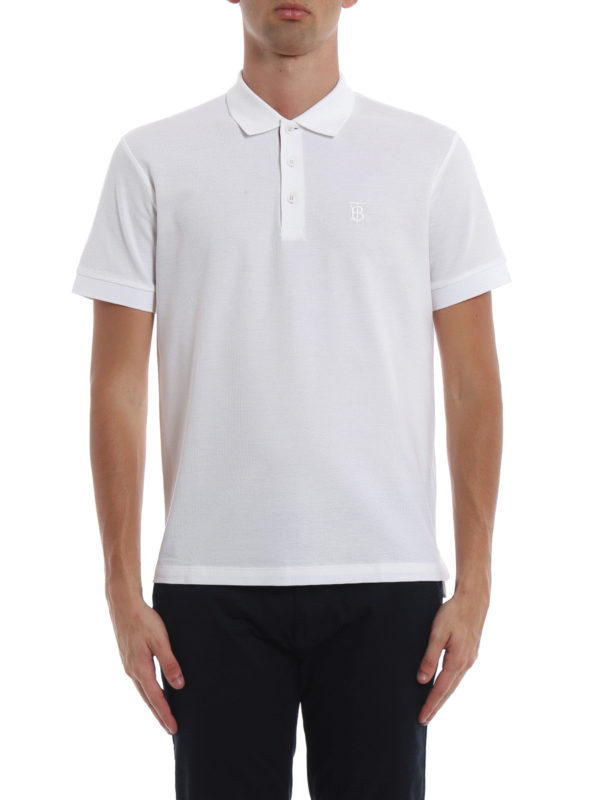 white burberry collar shirt