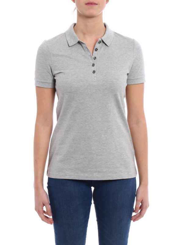 grey burberry polo shirt