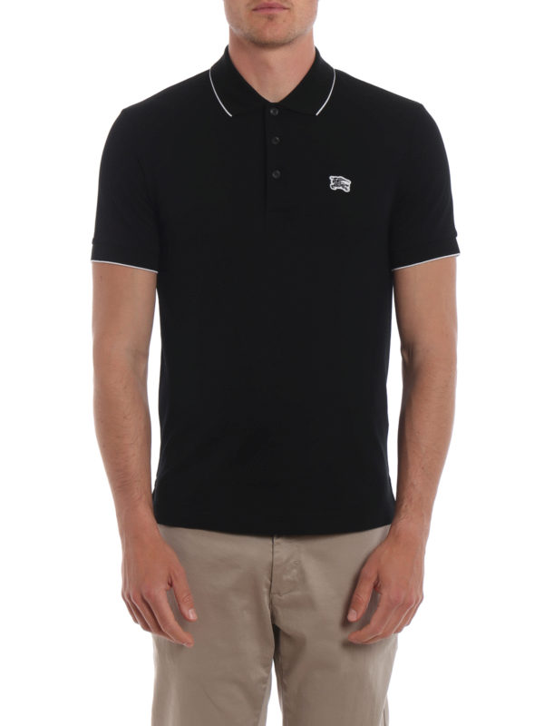 black pique polo