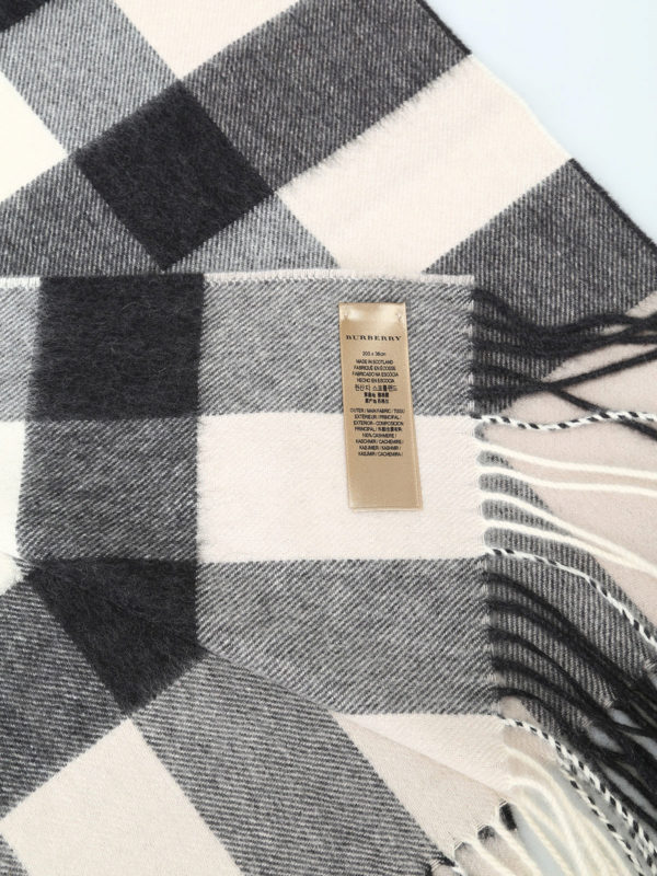 Scarves Burberry - Half mega stone check cashmere scarf - 4031045