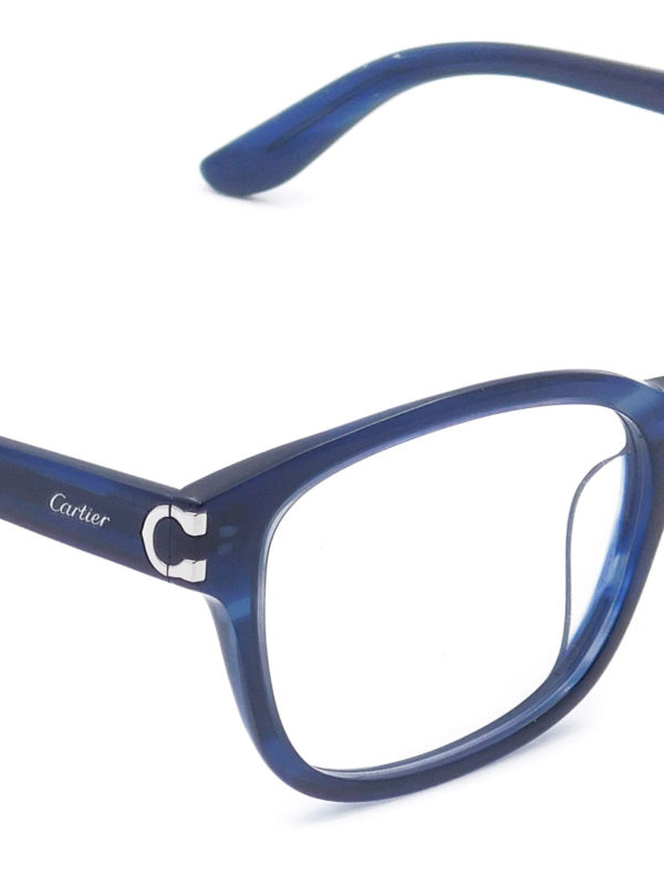 blue frame cartier glasses