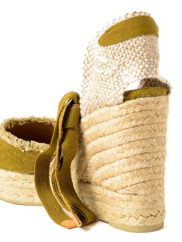 Espadrilles Castaner - Catalina green wedge espadrilles - CATALINA8ED403