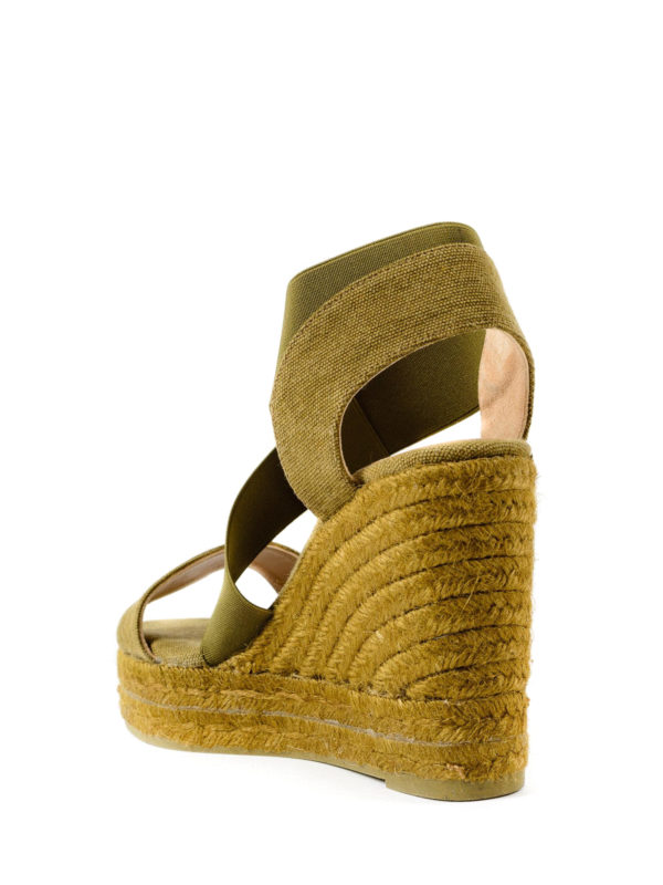 elastic wedge espadrilles