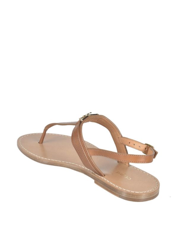 Sandals Céline - Celine Triomphe sandals in Tan color - 333103363C04LU