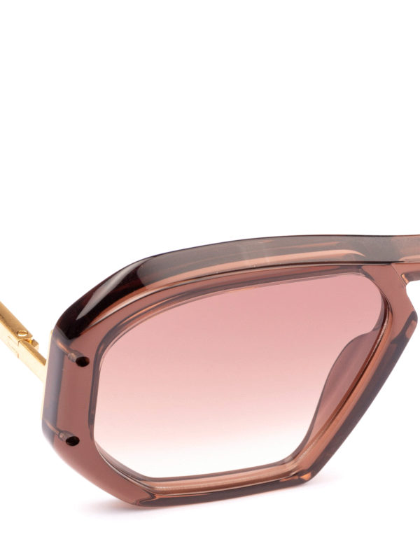 geometric transparent sunglasses