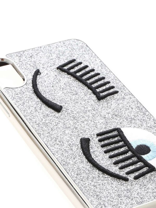 iKRIX CHIARA FERRAGNI: Cases & Covers - Flirting I-Phone X / XS cover in silver color