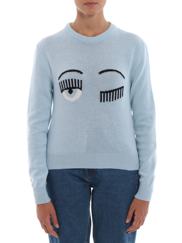 light blue merino wool sweater