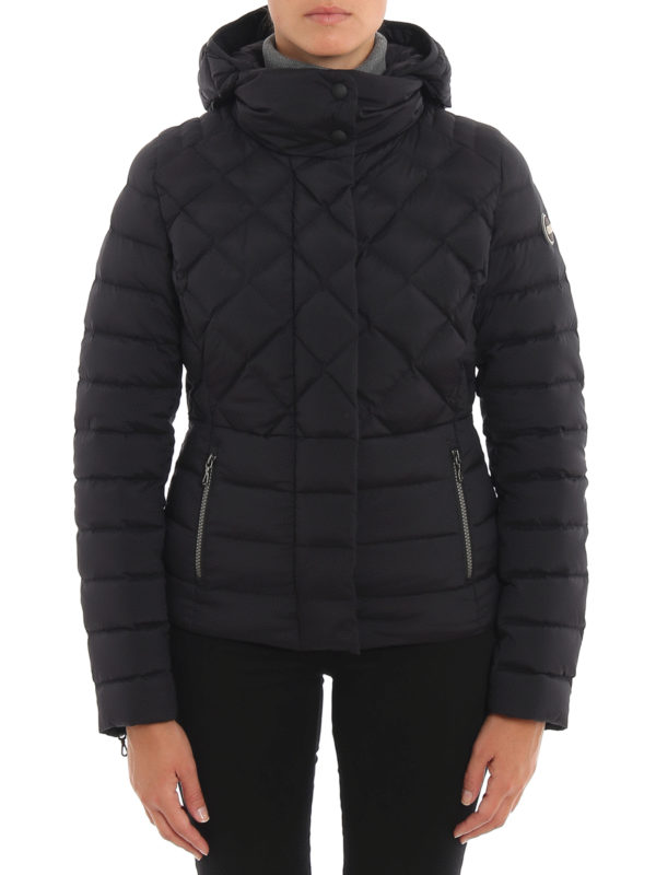 black fitted puffer jacket