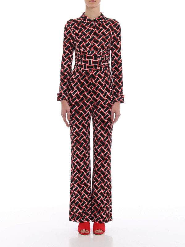 dvf michele silk jersey jumpsuit