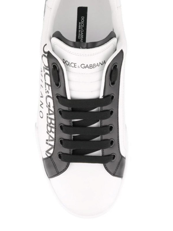 dolce and gabbana leather portofino sneakers