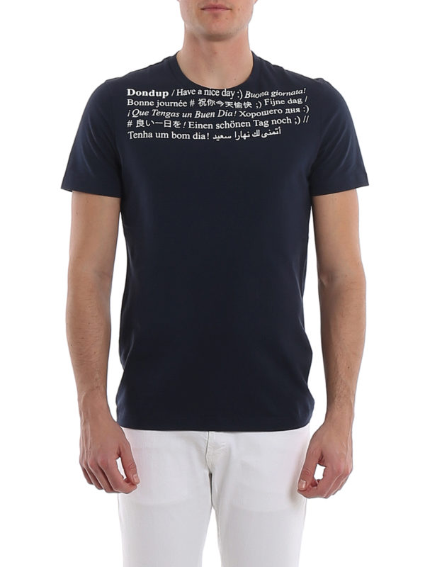 iKRIX DONDUP: t-shirts - Buona giornata printed T-shirt