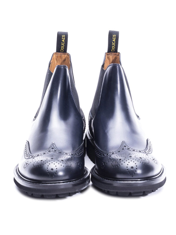 kensie faux leather brogue chelsea boots in wine