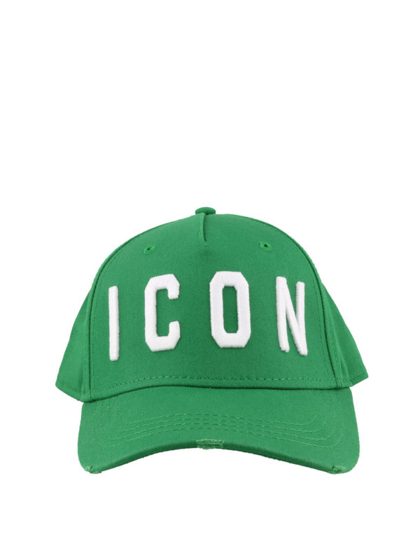 Icon embroidery green baseball cap 