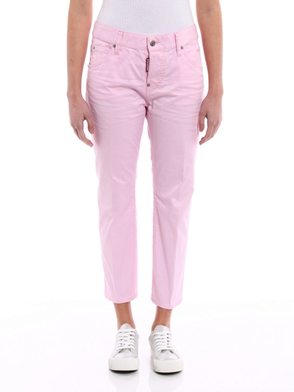 Cool Girl pink cropped jeans 