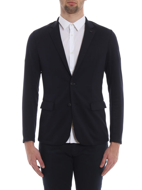 بلیزر Emporio Armani - Dark blue cotton 
