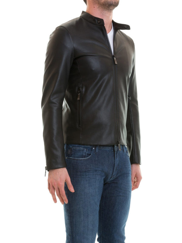 armani faux leather jacket