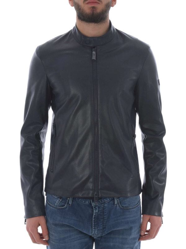 giacca faux leather jacket