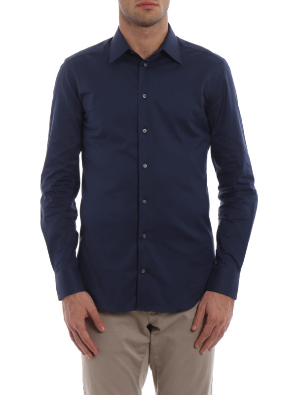 armani shirt blue