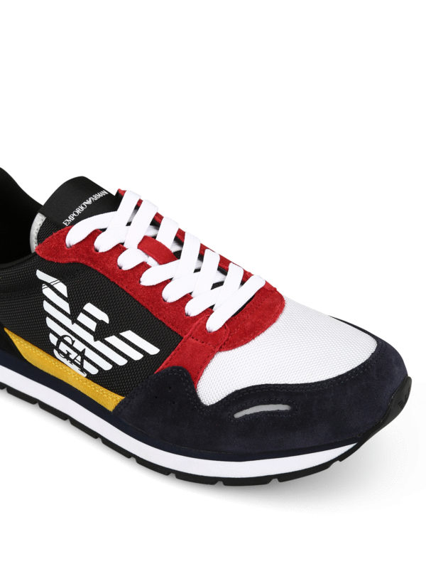 armani velcro runner trainers