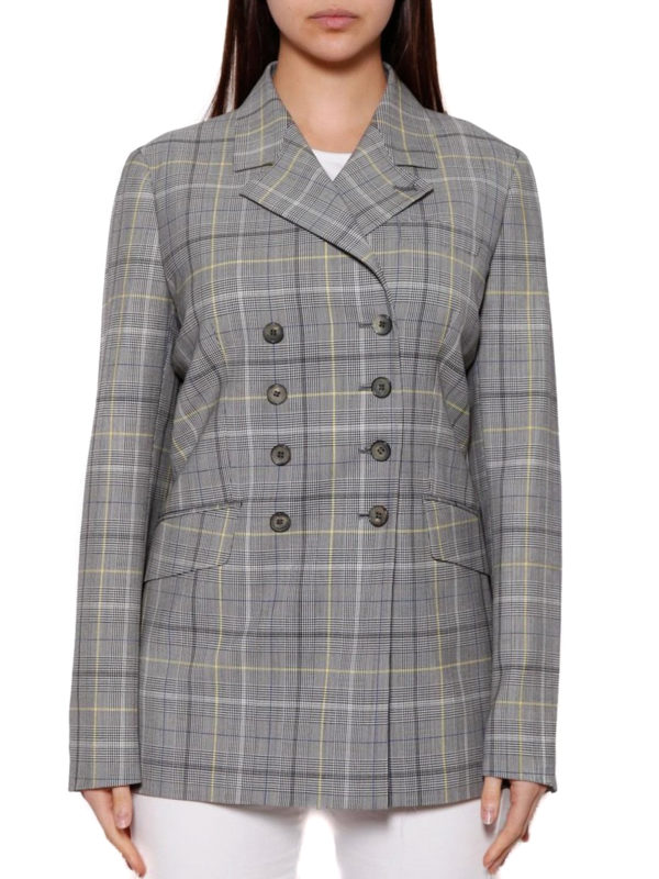 Wool blend double-breasted blazer 