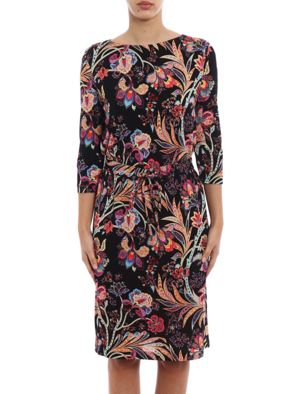 میدی Etro - Flower print jersey shift 