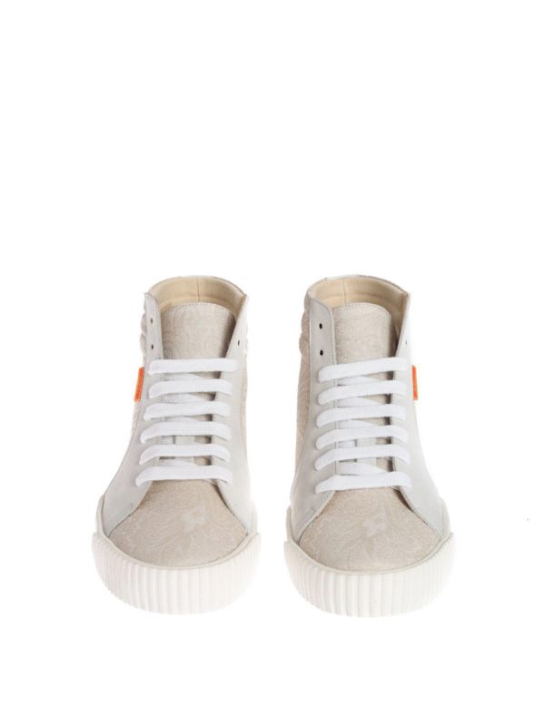 cream high top sneakers