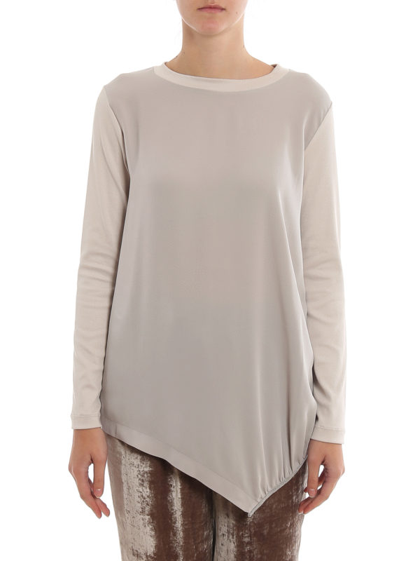 iKRIX FABIANA FILIPPI: blouses - Silk and cotton asymmetric blouse