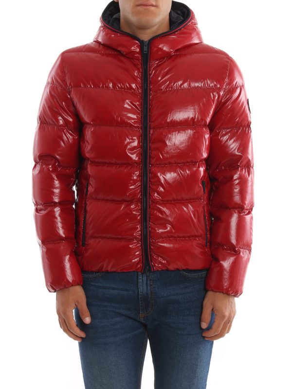 shiny quilted puffer jacket