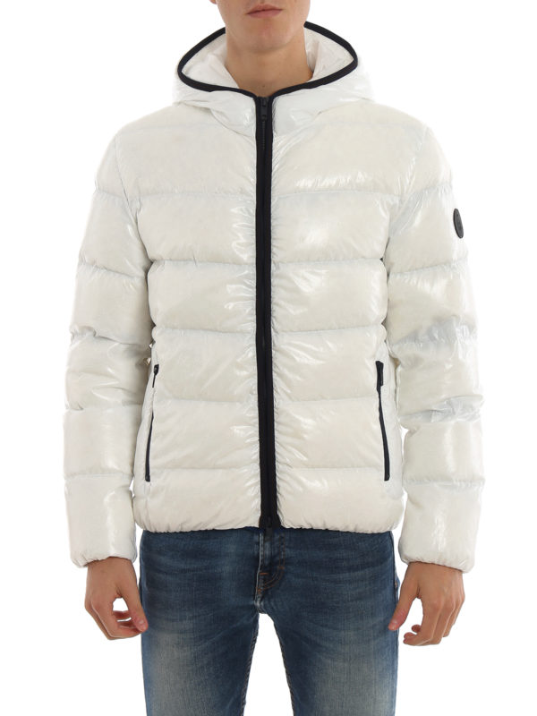 white quilted puffer jacket