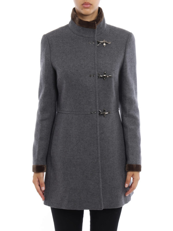 Virginia velvet trimmed coat 