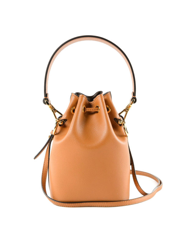 mon tresor mini leather bucket bag